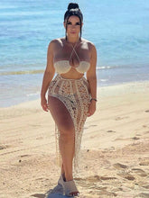 Load image into Gallery viewer, Women's long fringed beach skirt