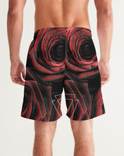 Load image into Gallery viewer, Red Rose Men's Swim Trunk