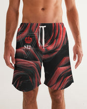Load image into Gallery viewer, Red Rose Men's Swim Trunk