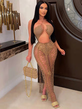 Load image into Gallery viewer, Women&#39;s long fringed  beach skirt
