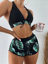 Load image into Gallery viewer, Tropikal multi-color bikini three-piece set
