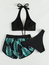 Load image into Gallery viewer, Tropikal multi-color bikini three-piece set
