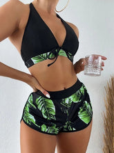 Load image into Gallery viewer, Tropikal multi-color bikini three-piece set
