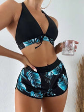 Load image into Gallery viewer, Tropikal multi-color bikini three-piece set
