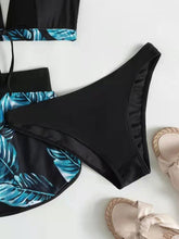 Load image into Gallery viewer, Tropikal multi-color bikini three-piece set
