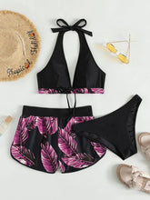 Load image into Gallery viewer, Tropikal multi-color bikini three-piece set
