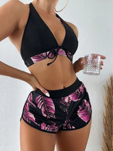 Load image into Gallery viewer, Tropikal multi-color bikini three-piece set
