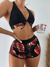 Load image into Gallery viewer, Tropikal multi-color bikini three-piece set
