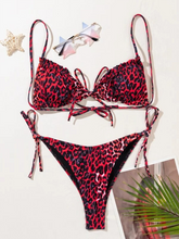 Load image into Gallery viewer, Ruffled Leopard Tankini Bikini
