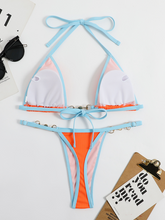 Load image into Gallery viewer, Color Pearl swimwear bikini suit
