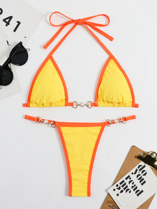Color Pearl swimwear bikini suit